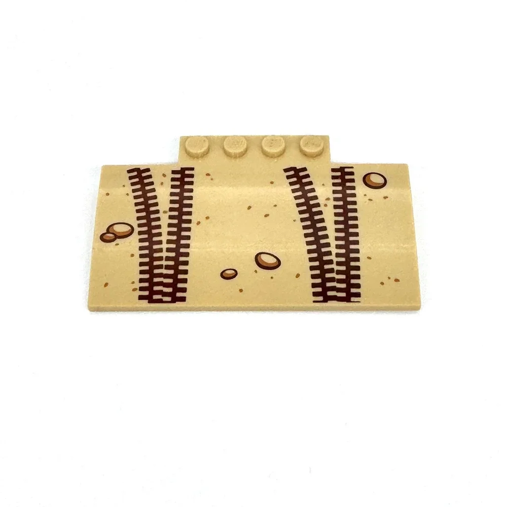 Lego Curved Ramp 6188890 Tan Tire Tracks Stones Road Piece